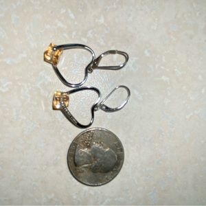 Heart shaped sterling earring